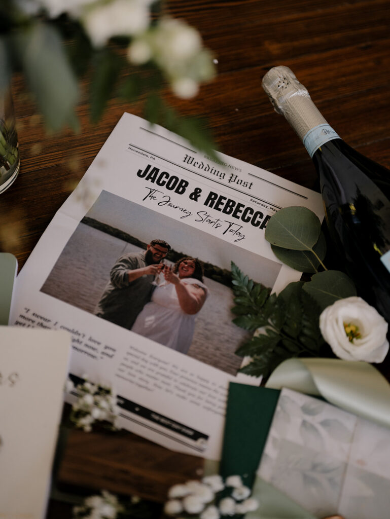 Farmhouse wedding, tucked away in Pennsylvania's Pocono Mountains